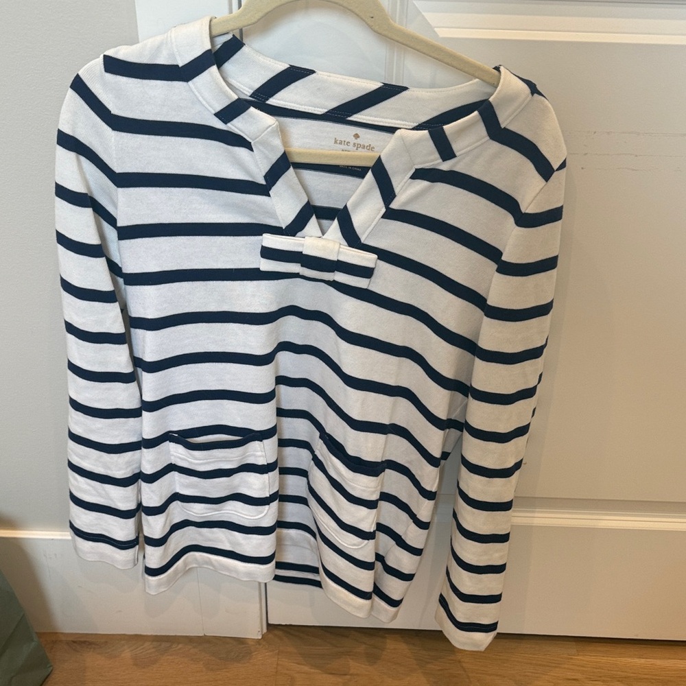 Kate Spade Navy and White Striped Sweater